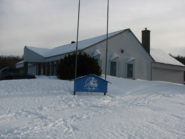 Chalet d'accueil d'un club de ski de fond en Estrie